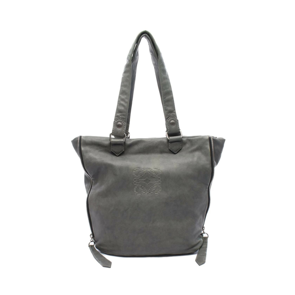 Loewe Anagram Tote Bag Leather Gray